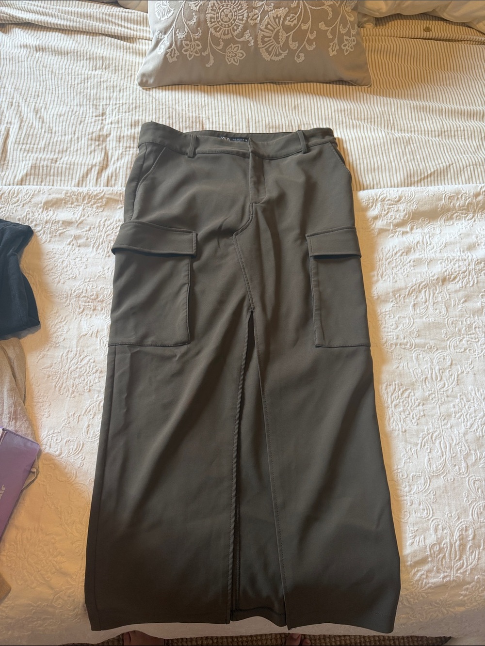 Women’s Zara Cargo Skirt in Olive Green